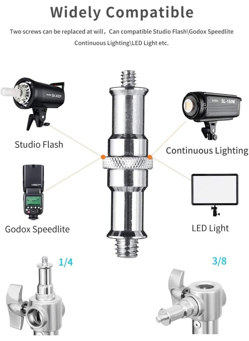 eWINNER Stainless Steel Light Stand 110inches/280cm Heavy Duty w/ 1/4inch to 3/8inch Universal Adapter for Studio Softbox Flash Monolight and Other Photography Equipment - Image 2